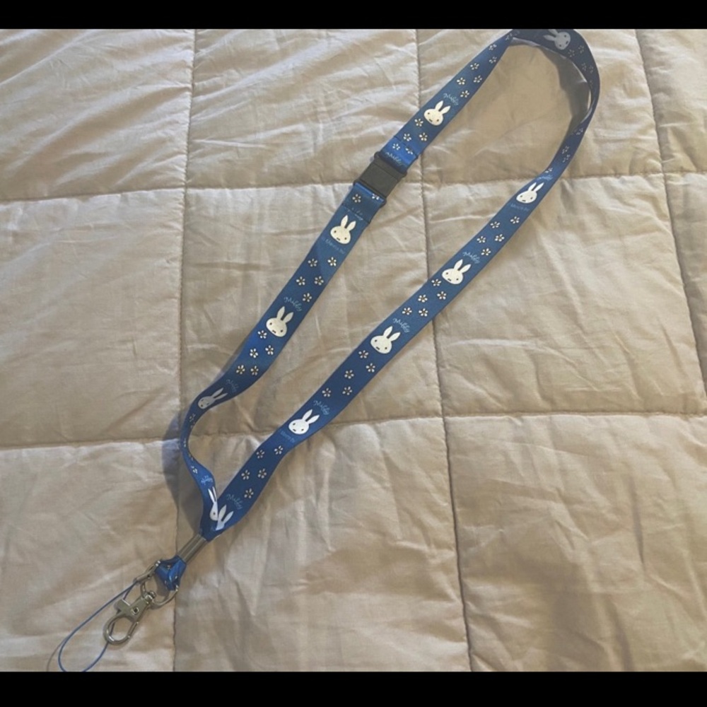 Miffy blue floral lanyard